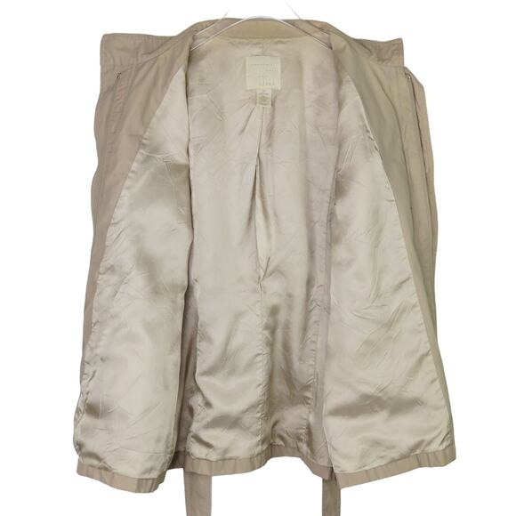 J. Jill Beige Khaki Casual Anorak Jacket with Belt Small Petite - Picture 5 of 6